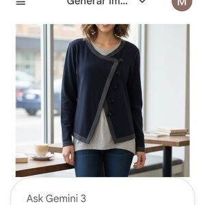 ARMANI COLLEZION. MADE IN ITALY.  Black and Gray Textured Jacket.  SIZE 14